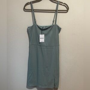 Showpo Sage Ribbed Dress